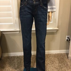 LIKE NEW “JAMES CURED BY SEUN” DARK WASH TULSA JEANS – SZ 27